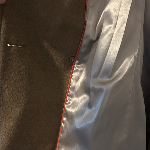 Calvin Klein Women's Tan Wool-Blend Double-Breasted Pea Coat - Picture 5 of 5